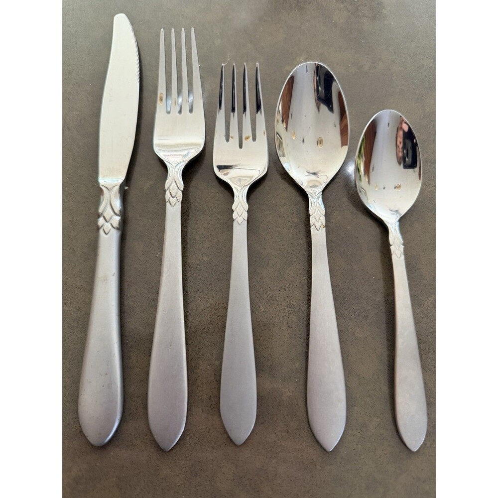 5 Piece Place Setting - Oneida Jacqueline Simba Stainless Flatware